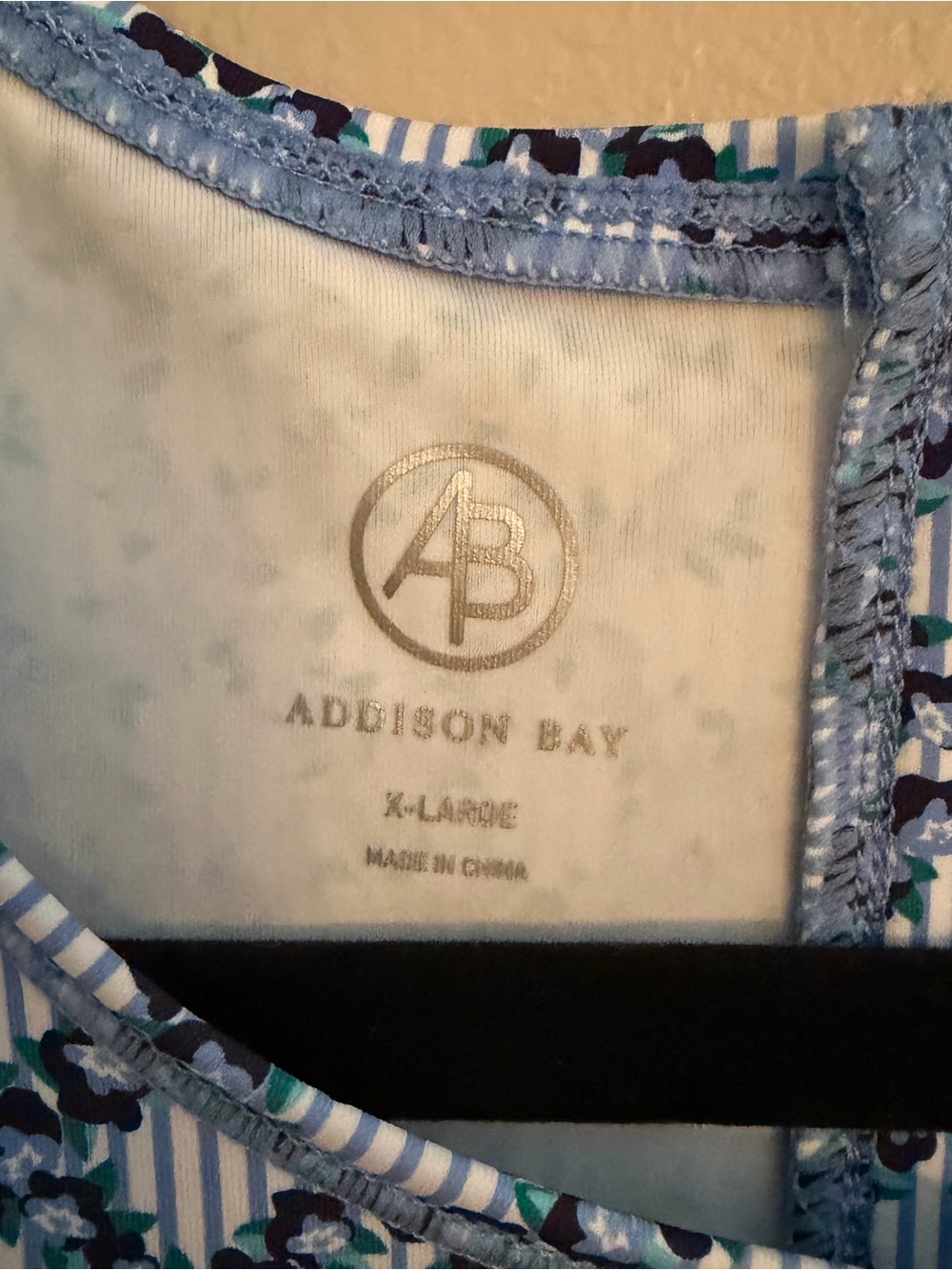 Addison Bay Floral Trellis Sleeveless Athletic Dress Blue White XL NWT - Picture 4 of 9